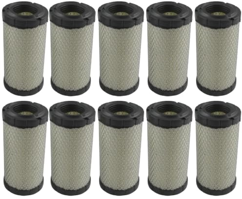 Lot de 10 filtres à air 820263 M113621 compatibles avec les chargeuses compactes Bobcat 453 463 319 320D 320G Tracteurs compacts CT120 CT122 Pelles compactes E08 E10 E14 E16