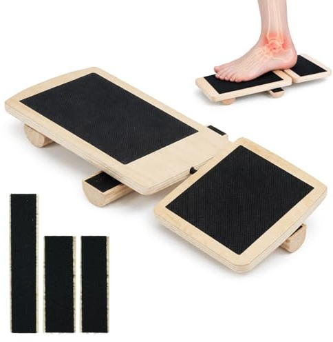 Ankle Balancing Board, Foot Balance Board, Wooden Foot Strengthener Trainer, Ankle Strength Trainer for Stability Training, Sprain Recovery, Plantar Fasciitis