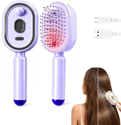 Brosse à Vapeur Électrique Pour Cheveux, 2 En 1 Brosse Lissante Vapeur, 2026 Brosse à Cheveux à PulvéRisation D'eau Pour Cheveux Longs Et Courts