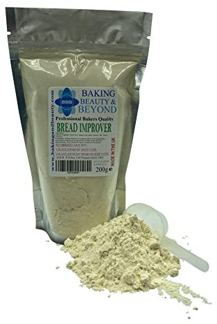 Baking Beauty and Beyond Professional Mix Improver Powder for Bread - Dough Enhancer for Bread, Grain Dough Conditioner Strengthens Starch and Improves Texture of All Flours, 200g