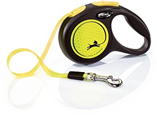 FLEXI Correas Extensibles para Perros Correa New Classic Neon Reflect XS Cinta 3 m
