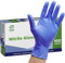 Comfy Package [100 Count Blue Nitrile Gloves, Disposable Gloves - 4 Mil, Latex & Rubber Free, Non-Sterile Powder Free Gloves - Medium