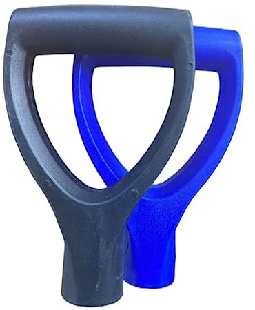 Manico di ricambio per pala da neve in plastica di tipo D, diametro interno 32 mm, manico di ricambio per rastrello da scavo da giardino, pala da terra, manico di ricambio (2 pezzi)