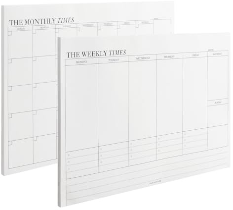 Cozlly To Do List Notepad Organizer with 60 Tearaway Sheets - Weekly and Monthly Planner Calendar for Meal, Menu, Appointments and Schedule - Undated Desk Pad