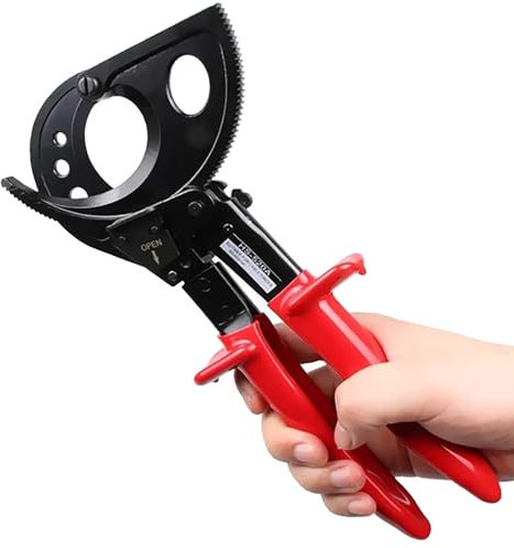 Tijeras Para Cables, Cortapernos Cortacables Cortacables Alto Rendimiento Para Cables Cobre Y Aluminio Hasta 400 Mm² Cortacables Con Trinquete Cortacables Acero Para Cables De Cobre Y Aluminio