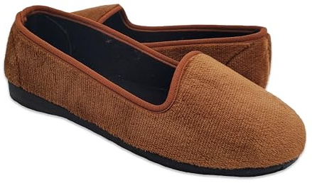 de fonseca Pantofole Invernali Donna, Ballerine Chiuse da Casa in Velluto, Ciabatte Friulane Eleganti e Confortevoli (Terra di Siena, Sistema Taglie Calzature EU, Adulto, Donna, Numero, Media, 40)