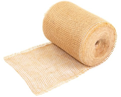 blizz-z Jutestreifen L:25mxB:15cm 180 g/m² - 3 x 3mm Maschenweite - 1 Rolle | Wickelstreifen aus Jute, Jutenetz, Juteband, Jutestoff, biologisch abbaubar nach ca. zwei Jahren - Stammschutz für Bäume