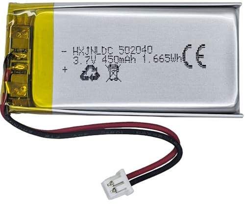 DC 3.7V 450mAh 502040 Batterie au Lithium polymère Rechargeable pour DIY 3.7-5v Produits électroniques avec 2 Fils intégrés de Remplacement de la Batterie et de la lumière LED
