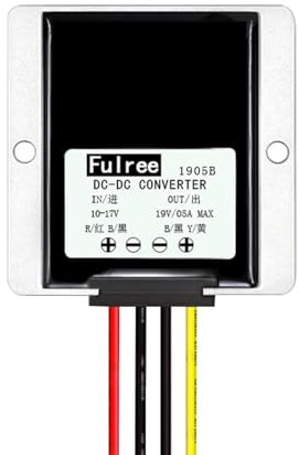 Convertidor de Voltaje de 12V CC a 19V CC 3A 5A 8A 10A 15A, módulo regulador Elevador de 12 voltios a 19 voltios, Fuente de alimentación for Ordenador portátil y Coche(10-17V to 19V 5A)