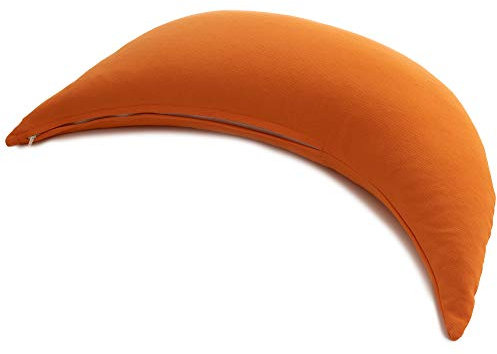 GIRAFFENLAND Halbmond mit Bio-Hirseschalen Köper orange - Bio-Hirsekissen | direkt befüllt