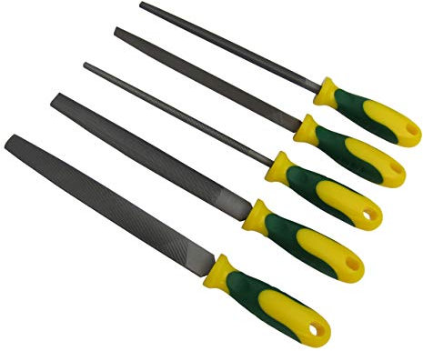 FITOOL Lime en acier au carbone T12 6 pouces, 5 pièces, coupe moyenne, dureté HRC65, pour limer le métal tendre, Alumnium, Étain, Cuivre, plastique dur, bois dur, Lime en métal de qualité supérieure