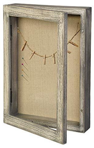 LucroTo 3D Bilderrahmen zum Befüllen Grau (24 x 32,7 x 5,7 cm) I Vielseitig einsetzbar als Geldgeschenk oder Hochzeitsgeschenk mit Zubehör