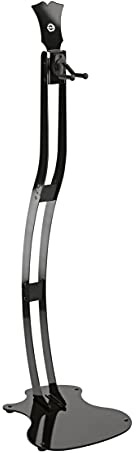 K&M 17640 Guitar Station L Schwarz Hochglanz - Gitarrenhalter, 112 cm Höhe - stabile Halterung für Gitarren und Bässe