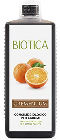 BIOTICA Concime Biologico Liquido per Agrumi – 1 Litro - CREMENTUM Fertilizzante specifico per Piante di Limone, Mandarino, Pompelmo ed Agrumi in genere - Consentito in Agricoltura Biologica