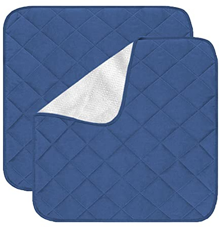Ruiqas Wasserdicht Wiederverwendbar Sitzpolster Saugfähige Inkontinenz Stuhlpolster 2 Stück Waschbar Sitzschoner 22x21 für Senioren Erwachsene Unterpolster Schutz (Beige)