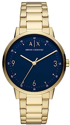 Armani Exchange Herren Quarz 3 Zeiger Uhr mit Armband AX2749