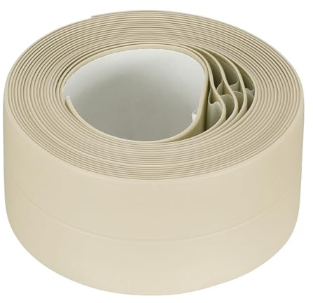sourcing map Wasserdicht Abdichtungsstreifen Klebeband 1,5x10,5' Beige | PVC Dichtband