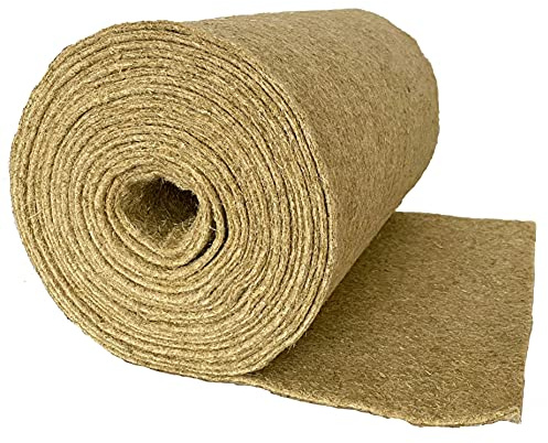 Pemmiproducts Hanffilzrolle 0,50 x 25m, 5mm dick (5,91€/m²), Hanfdämmung, Trittschalldämmung, Akustikvlies, Schallschutz, nachhaltiger Dämmstoff, Thermo Hanf, Isolierung, Wämedämmung, Hanfmatte