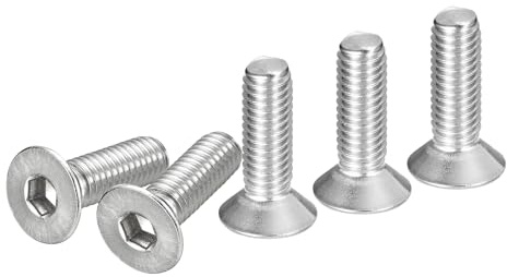DTGN 50er Packung M6-1 x 20mm Sechskantschrauben Vollgewinde Senkkopfbolzen | Sechskant Senkkopfschrauben, 304 Edelstahl