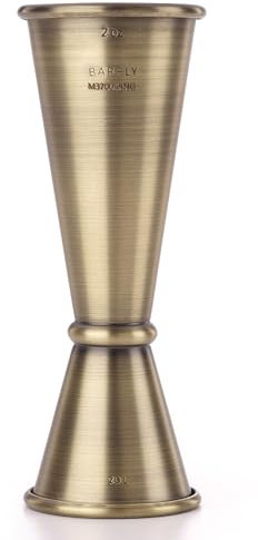 Barfly Japanese Style Jigger, 1 oz x 2 oz, Antique Gold