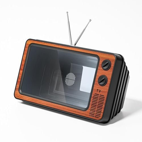 Generisch Handy-Bildschirmlupe, TV-Bildschirmlupe, Verstärker, Vingtage Handy-Bildschirmlupe für alle Smartphones, Retro-Handy-Lupe, Zubehör (rot)