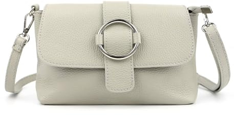 ITALYSHOP24 MADE in ITALY Damen LEDER TASCHE Umhängetasche Cross Over Body Messenger Bag Echtleder Ledertasche Schultertasche Brusttasche Hüfttasche Gürteltasche Clutch Abendtasche