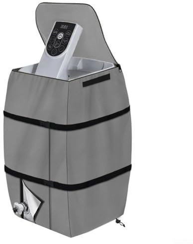 Zoegneer Warmwasserbereiter-Pumpenabdeckung, 420D, Badewannen-Isolierung für Wanne, Pool, Pumpenabdeckung, Spa-Warmwasserbereiter, 43 x 38 x 54 cm (grau)