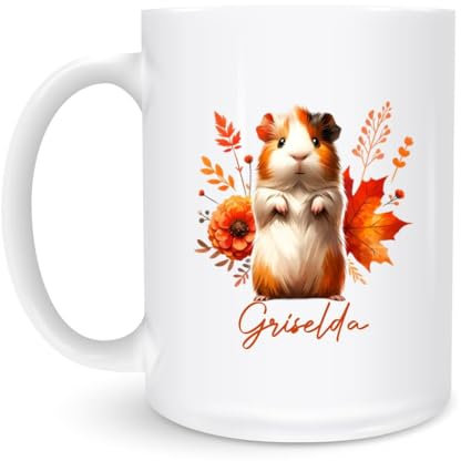 Coffee Mug Guinea Pig Drinking Cup Modern White Mug with Handle Novelty Tea Mug for Tea Beer 330Ml
