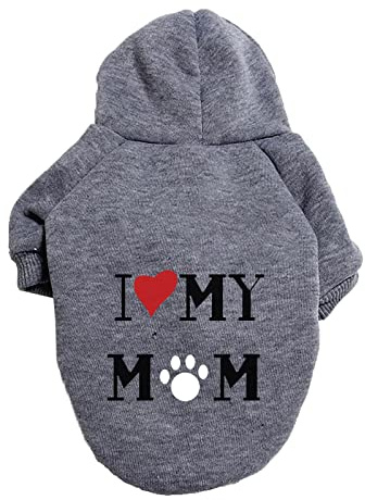 Warme Hundepullover, Hunde Kapuzenpulli Pet Bekleidung Hunde Shirt Wärmer Pullover Jackett Mantel Hunde Hoodie Hundehoodie Winter Welpe Sweater Hundemantel Kleidung für Kleine Große Hunde (Grey, 5XL)
