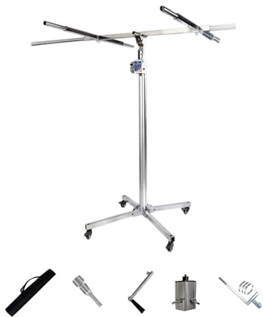 FORRTY Plattenheber Trockenbau Heber Für Gipskartonplatten Mit Rollen Feststellbare Bauwerkzeuge Einfach Zu Montieren Konstruktiv Stabil(4.1m)