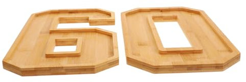 IMIKEYA Number 60 Fruit Tray Wood Serving Tray Kitchen Snack Storage for Parties
