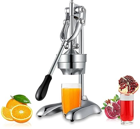 Stainless Steel Citrus Juicer - Professional Manual Fruit Juicer for Orange, Lemon, Lime, Pomegranate - Heavy Duty Juice Squeezer for Home & Commercial Use