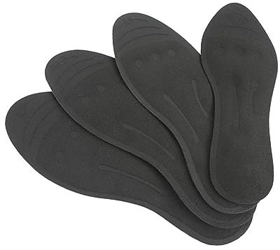 Baluue TPU Liquid Insoles for Plantar and, Massaging Insoles Glycerin Filled Shock Absorbing Cushion, Black XL Pair for Therapeutic Foot Pain Relief and Everyday Comfort