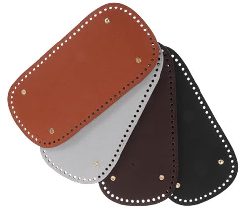 Tofficu 4 Stück Rechteckige Pu Leder Taschenboden Einlagen Handgefertigt Weich Und Leicht Für Selbstgemacht Strick Und Häkeltaschen Handtaschenbodenverstärkung Vielseitiges Zubehör