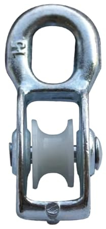 cyclingcolors 1x Umlenkrolle Seilrolle Stahl mit Nylonrolle für 6mm Seil Seilzug Universal Tragkraft 200kg Fitness