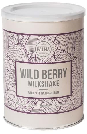 PALMA Wild Berry Frappe Milkshake Powder with Pure Natural Fruit | Gluten Free, No GMO, No Palm Oil, No Hydrogenated Fat | Perfect for Frappe and Smoothie | Made in Italy | 1200g (48 Servings)