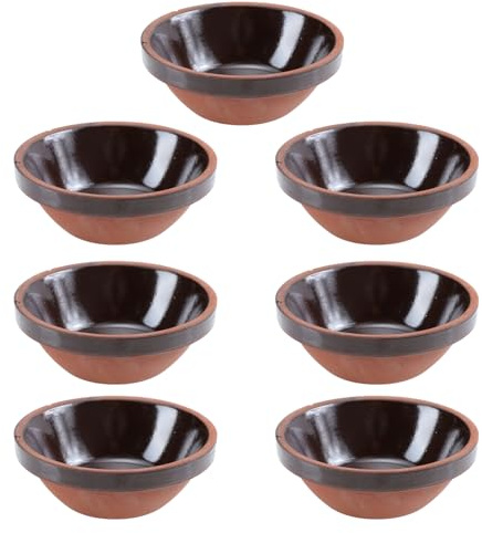FUNOMOCYA 7pièces Lot De Bols Céramique Ramequins Vintage Pour Cuisson Vapeur Résistants Chaleur Et Au Froid Bols Pour Soupe Et Plats Maison Service Vaisselle Polyvalent Pour Familles Et