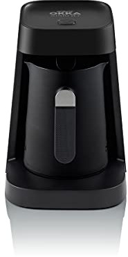 Arzum Okka Jet Automatic Turkish Coffee Maker, Black/Chrome, 480W, 3-pin UK Plug