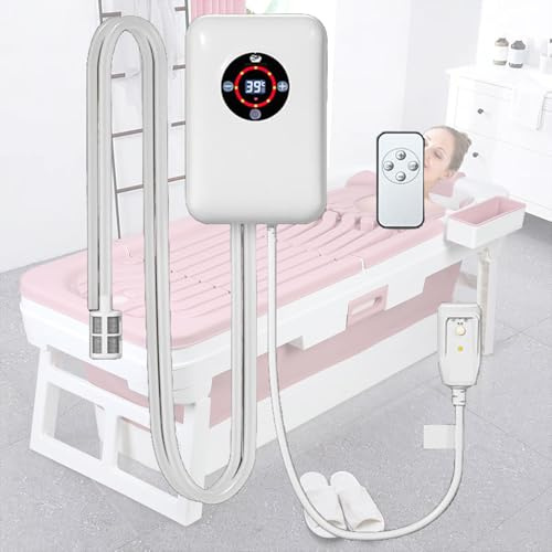 Weyot Chauffe-Eau pour Jacuzzi, température constante de 30 à 43 °C, télécommande, pour Baignoire Seau, Baignoire Pliable, Petite Piscine, Cadeau d'anniversaire idéal pour l'hiver.