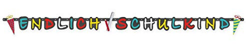 Amscan 9904418 - Partykette My School Start Papier 180 x 10,5 cm, Girlande, Banner