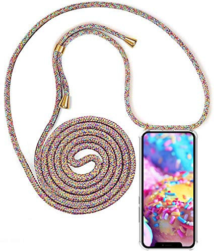 YuhooTech Handykette Hülle Kompatibel mit iPhone 12 Mini Handyhülle, Smartphone Necklace Hülle mit Band - Handyhülle mit Kordel Umhängenband - Schnur mit Case zum umhängen