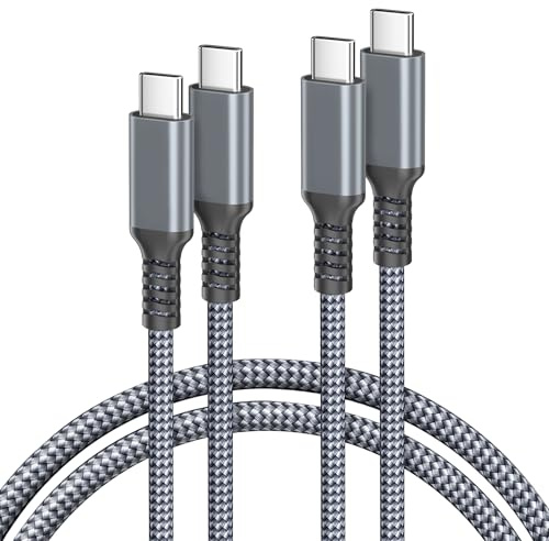Basesailor Cable USB C a USB C 60W 4.5M 2Pack,Cable Cargador Carga Rápida PD Largo para iPhone 17 16 15,MacBook,iPad Pro 10 11 12.9,Air 4 5 Mini 6 7,Samsung Galaxy S23 S24 S25 A54 Ultra,Z Flip Fold 3