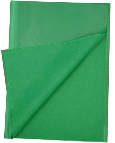 ADQUATOR 50 x 35 cm grünes Seidenpapier, Geschenkpapier, Großpackung für DIY-Geschenke, Hochzeit, Geburtstag, DIY, Weihnachtsdekorationen