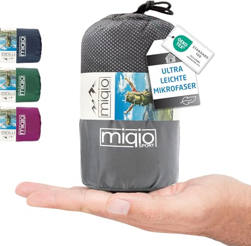 Miqio Sacco a pelo 2 in 1 con chiusura lampo: sacco a pelo leggero e comodo da viaggio e coperta da viaggio XL in uno per l'estate