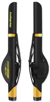 OLYSPM 130 cm Rutentasche,Angeltasche,wasserdichte Angelrutentasche mit Zwei Seitentaschen,Großes Fassungsvermögen für Angeln,Rollen,Schnüre