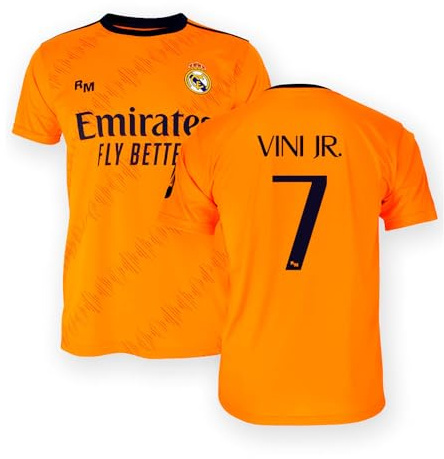 Real Madrid - Camiseta Segunda Equipación Temporada 24/25, Vini Jr., Adulto XL, Replica con Licencia Oficial