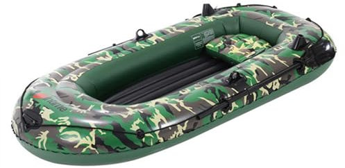 Schlauchboot-Kajak-Kanu-Boot-Set, 2 3 4 Personen PVC-aufblasbares Drift-Fischerboot mit Paddeln und Luftpumpe, Schlauchboot-Set zum Driften, 10 Fuß