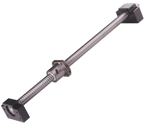 Kit de husillo de bolas,husillo de bolas con tuerc SFU2005 Husillo de bolas de 20 mm, 300/400/500/600/800/1000/1300/1500 mm, husillo de bolas laminado con tuerca + BK/BF15 + juego de carcasa(550mm)