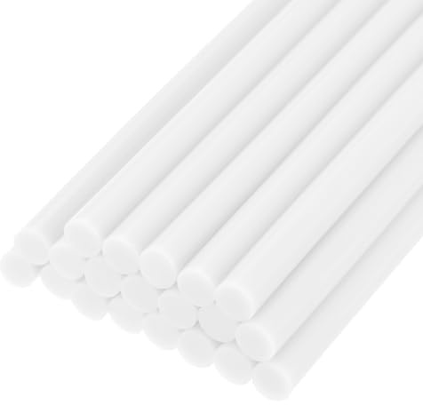 QUARKZMAN Barras de Pegamento Termofusible, 100mm de Largo x 11mm de Diámetro para Pistola de Pegamento Caliente, Perfectas para Proyectos de Manualidades, Color Crema, 20 Unidades