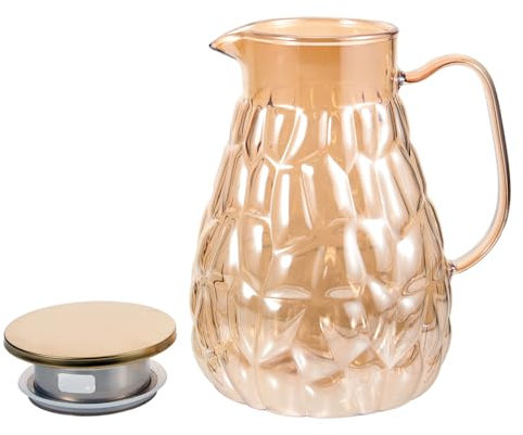 Ciieeo Large Glass Pitcher Water Container Jugs Lids Cold Water Jug Pitcher Spout Lid for Fridge